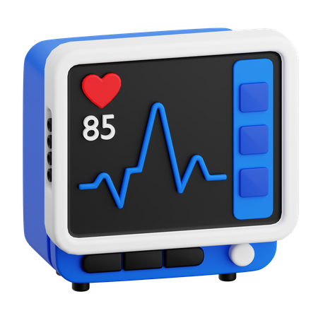 Heart Rate Monitor  3D Icon