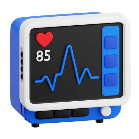 Heart Rate Monitor  3D Icon