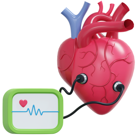 Heart Rate Monitor  3D Icon