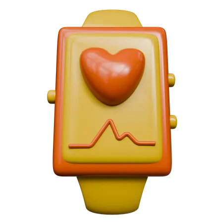 Heart Rate Monitor  3D Icon