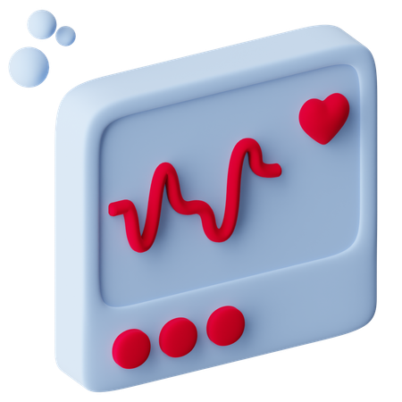 Heart Rate Monitor  3D Icon