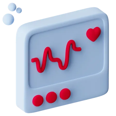 Heart Rate Monitor  3D Icon