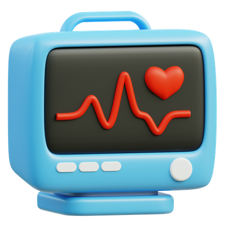 Heart Rate Monitor  3D Icon