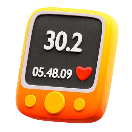 Heart Rate Monitor  3D Illustration