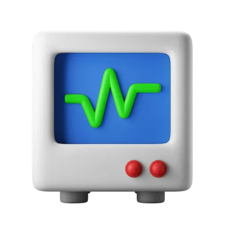 Heart Rate Monitor  3D Illustration