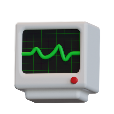 Heart rate monitor  3D Illustration