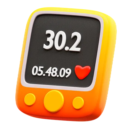 Heart Rate Monitor 3D Illustration