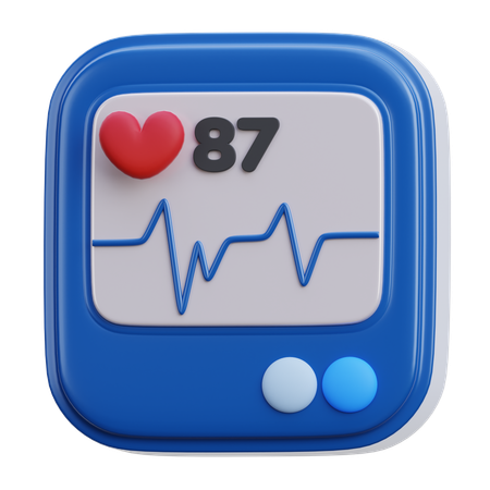 Heart Rate Monitor D  3D Icon