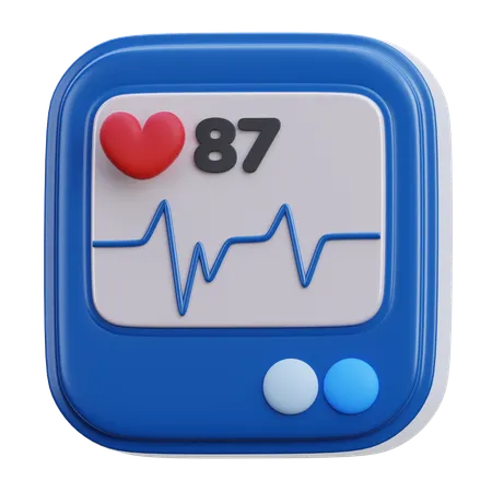 Heart Rate Monitor D  3D Icon