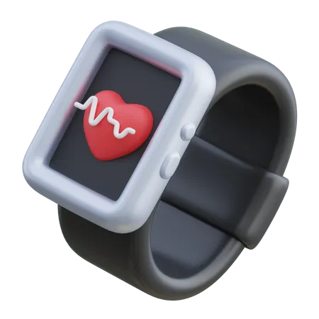 Heart Rate Screen Smart Watch  3D Icon