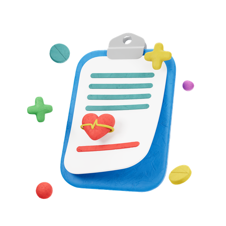 Heart Report  3D Icon