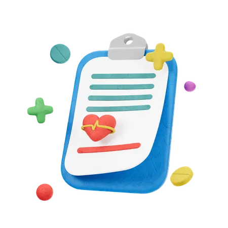 Heart Report  3D Icon