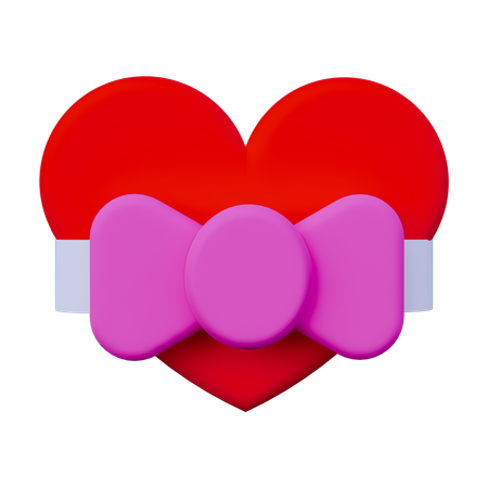 Heart Ribbon  3D Icon