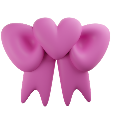 Heart Ribbon  3D Icon