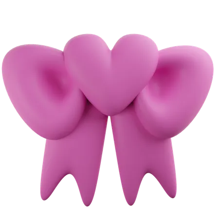 Heart Ribbon  3D Icon