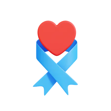 Heart Ribbon  3D Icon