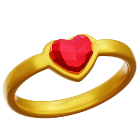 Heart Ring  3D Icon