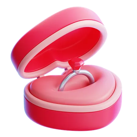 Heart Ring Box  3D Icon