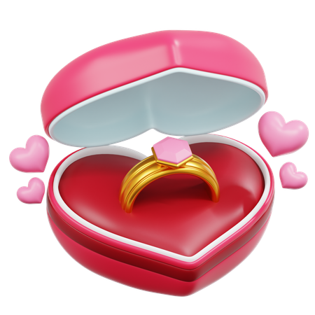 Heart Ring Box  3D Icon