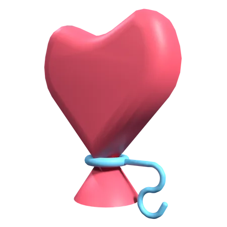 Heart Shape Balloon  3D Illustration