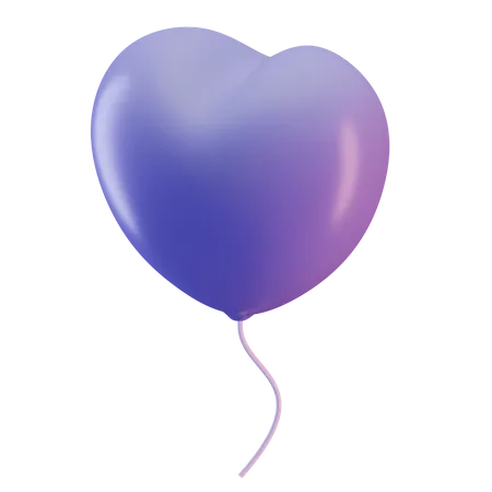 Heart Shape Balloon  3D Illustration