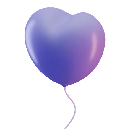 Heart Shape Balloon 3D Illustration