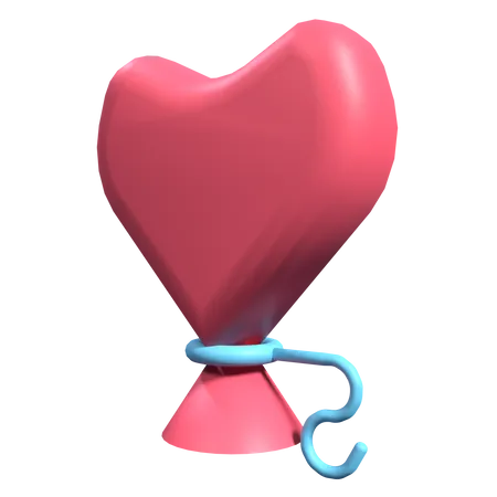 Heart Shape Balloon 3D Illustration