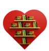 Heart Shape Book Shelf