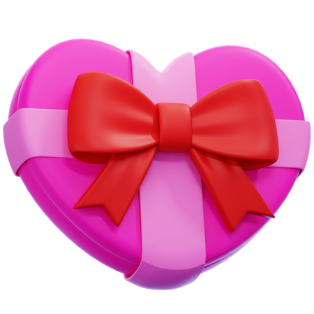 Heart Shape Gift  3D Icon