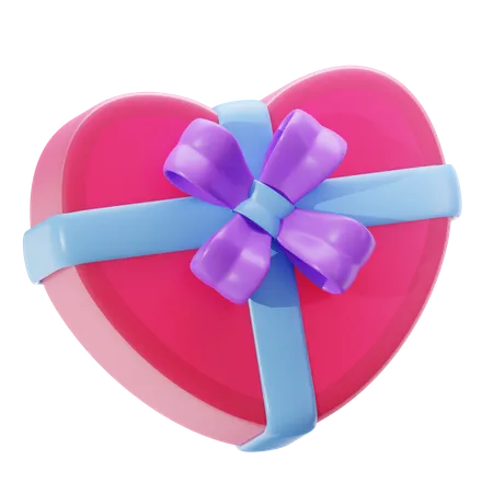 Heart Gift 3 D Illustration Suitable For Your Projects Related To Love And Romance Theme 3D Icon