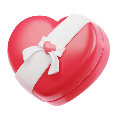 Love Shaped Gift 3D Icon