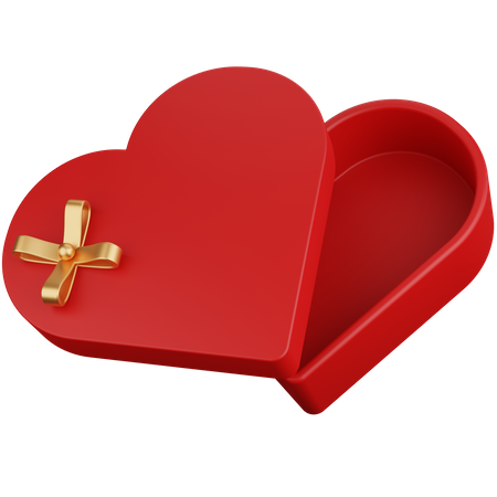 Heart Shape Gift Box  3D Icon