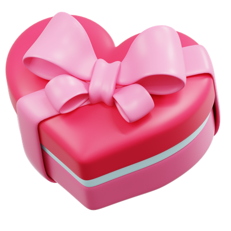 Heart Shape Giftbox  3D Icon