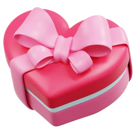 Heart Shape Giftbox  3D Icon