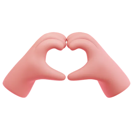 Heart Shape Hands  3D Icon