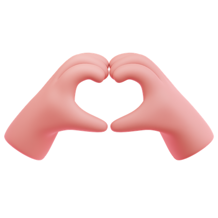 Heart Shape Hands  3D Icon