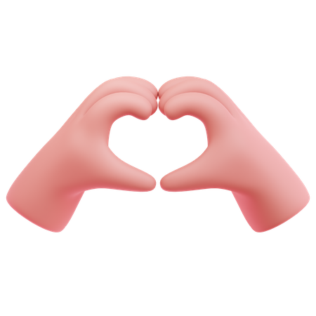 Heart Shape Hands  3D Icon
