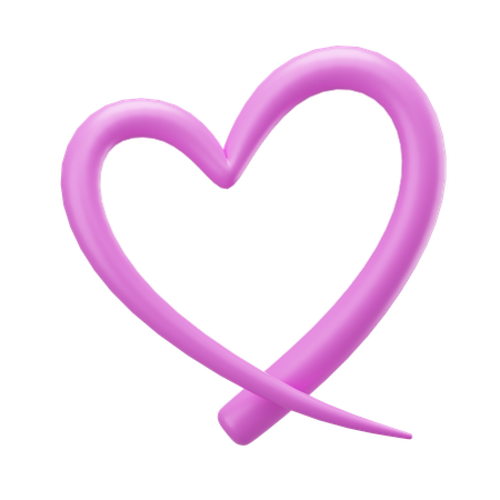 Heart Shape Scribble  3D Icon