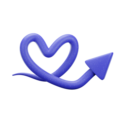 Heart Shaped Arrow  3D Icon
