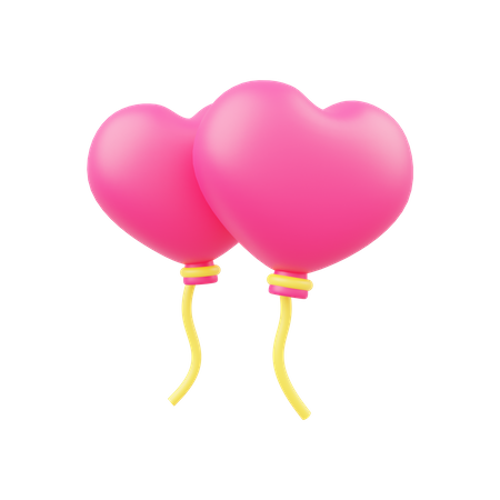Heart Shaped Ballloon  3D Icon