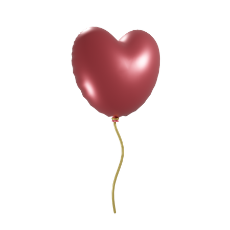 Heart Shaped Balloon  3D Icon