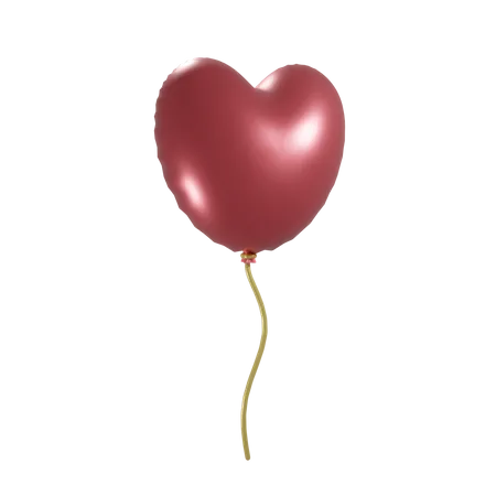 Heart Shaped Balloon  3D Icon