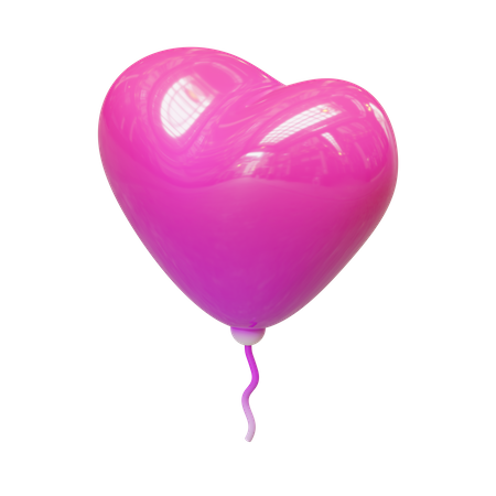Heart Shaped Balloon  3D Icon