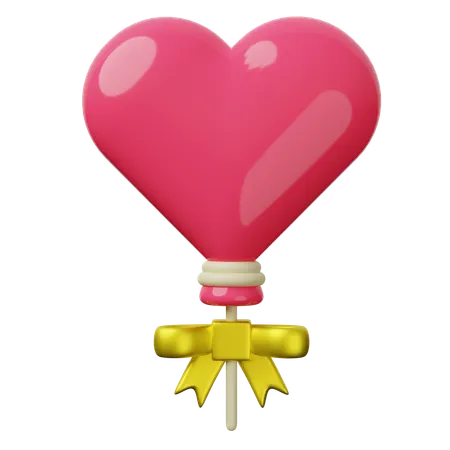 Heart Shaped Balloon 3d Illustration  3D Icon