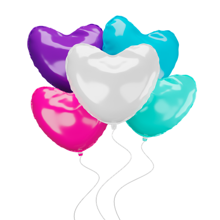 Heart shaped balloon  3D Illustration