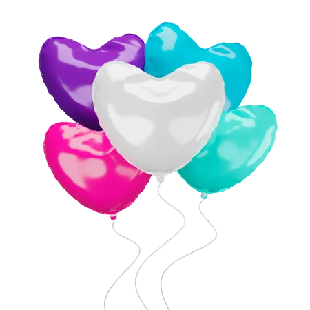 Heart shaped balloon  3D Illustration