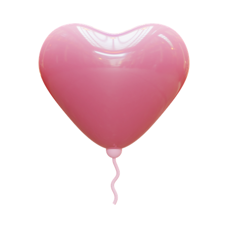 Heart Shaped Balloon  3D Icon