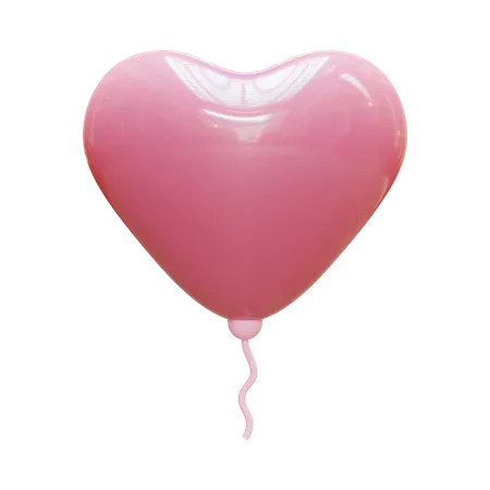 Valentine Heart Shaped Balloon 3 D Render Element 3D Icon