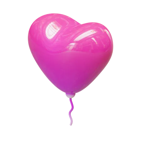 Valentine Heart Shaped Balloon Isometric 3 D Render Element Suitable For Valentines Day Theme 3D Icon