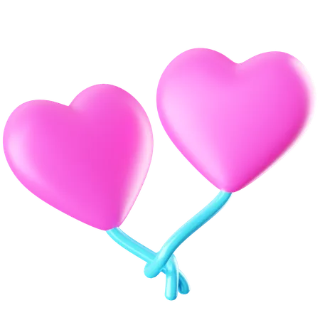 Heart shaped Balloon 3D Icon
